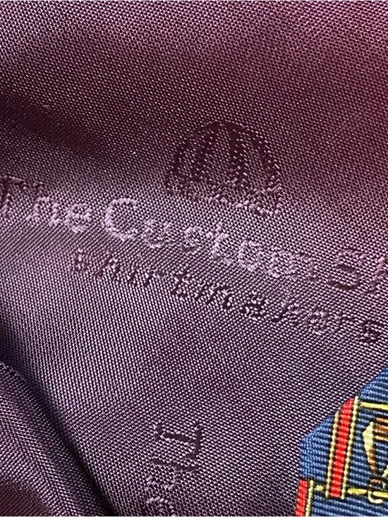 Equestrian Silk Tie Hand Tailored Stirrups Navy Blue Red Necktie Horses Preppy - Picture 6 of 13